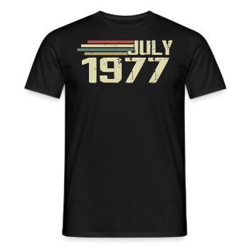 Geburtstag Juli 1977 Jahr 1977 Juli Jahrgang 1977 - Männer T-Shirt - Schwarz - Vorne - AI Model Male 178 light (178cm)