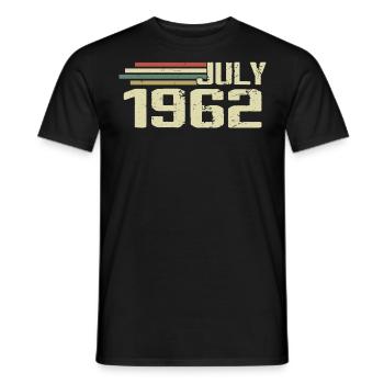 Geburtstag Juli 1962 Jahr 1962 Juli Jahrgang 1962 - Männer T-Shirt - Schwarz - Vorne - AI Model Male 178 light (178cm)