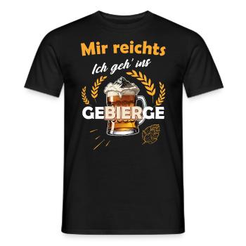 J’en ai assez, je vais à la montagne faire de la randonnée bière - T-shirt homme - noir - Devant - AI Model Male 178 light (178cm)