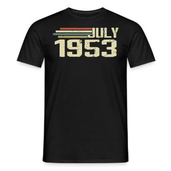 Geburtstag Juli 1953 Jahr 1953 Juli Jahrgang 1953 - Männer T-Shirt - Schwarz - Vorne - AI Model Male 178 light (178cm)