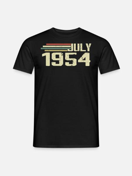 Anniversaire juillet 1954 Année 1954 juillet Né en 1954 - T-shirt homme - noir