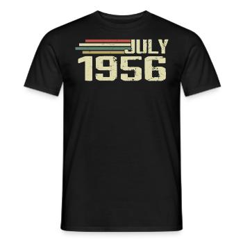 Geburtstag Juli 1956 Jahr 1956 Juli Jahrgang 1956 - Männer T-Shirt - Schwarz - Vorne - AI Model Male 178 light (178cm)