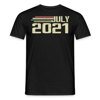 Anniversaire juillet 2021 Année 2021 juillet Né en 2021 - T-shirt homme - noir - Devant - AI Model Male 178 light (178cm)