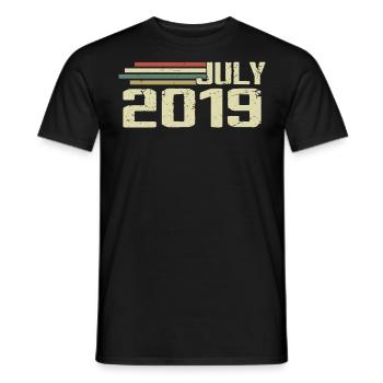 Geburtstag Juli 2019 Jahr 2019 Juli Jahrgang 2019 - Männer T-Shirt - Schwarz - Vorne - AI Model Male 178 light (178cm)