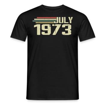 Geburtstag Juli 1973 Jahr 1973 Juli Jahrgang 1973 - Männer T-Shirt - Schwarz - Vorne - AI Model Male 178 light (178cm)