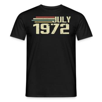 Geburtstag Juli 1972 Jahr 1972 Juli Jahrgang 1972 - Männer T-Shirt - Schwarz - Vorne - AI Model Male 178 light (178cm)