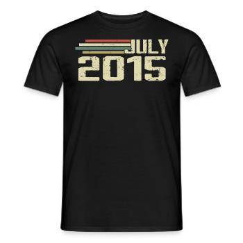 Birthday July 2015 Year 2015 July Vintage 2015 - Men's T-Shirt - black - Front - AI Model Male 178 light (178cm)