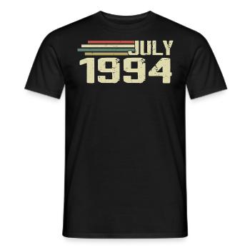 Geburtstag Juli 1994 Jahr 1994 Juli Jahrgang 1994 - Männer T-Shirt - Schwarz - Vorne - AI Model Male 178 light (178cm)