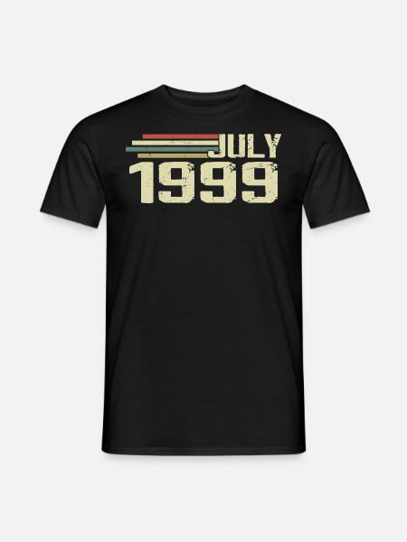Anniversaire Juillet 1999 Année 1999 Juillet Année 1999 - T-shirt homme - noir
