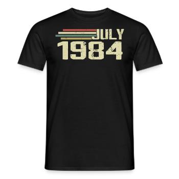 Geburtstag Juli 1984 Jahr 1984 Juli Jahrgang 1984 - Männer T-Shirt - Schwarz - Vorne - AI Model Male 178 light (178cm)