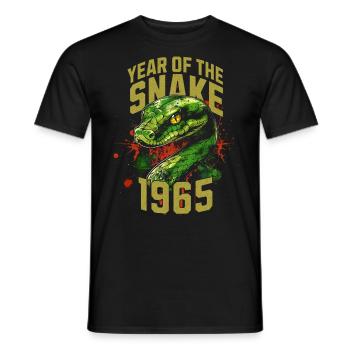 1965 Year of the Snake Chinese Zodiac - Men's T-Shirt - black - Front - AI Model Male 178 light (178cm)