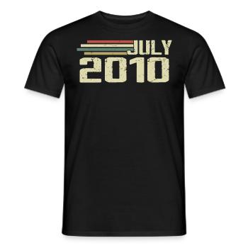 Geburtstag Juli 2010 Jahr 2010 Juli Jahrgang 2010 - Männer T-Shirt - Schwarz - Vorne - AI Model Male 178 light (178cm)