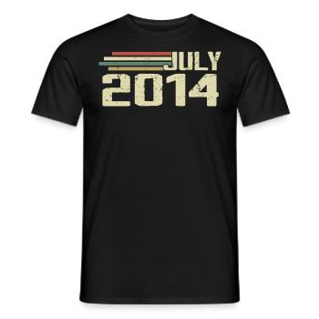 Geburtstag Juli 2014 Jahr 2014 Juli Jahrgang 2014 - Männer T-Shirt - Schwarz - Vorne - AI Model Male 178 light (178cm)