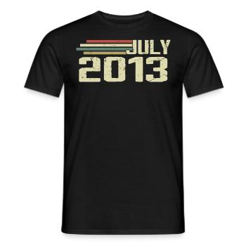 Geburtstag Juli 2013 Jahr 2013 Juli Jahrgang 2013 - Männer T-Shirt - Schwarz - Vorne - AI Model Male 178 light (178cm)