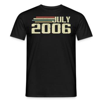 Geburtstag Juli 2006 Jahr 2006 Juli Jahrgang 2006 - Männer T-Shirt - Schwarz - Vorne - AI Model Male 178 light (178cm)
