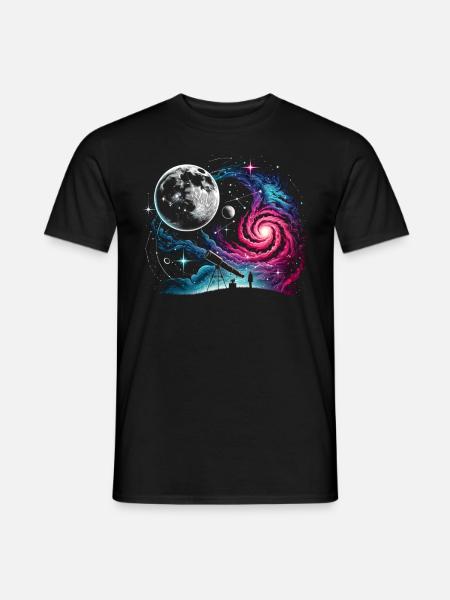 Astronomy Telescope Space - Men's T-Shirt - black