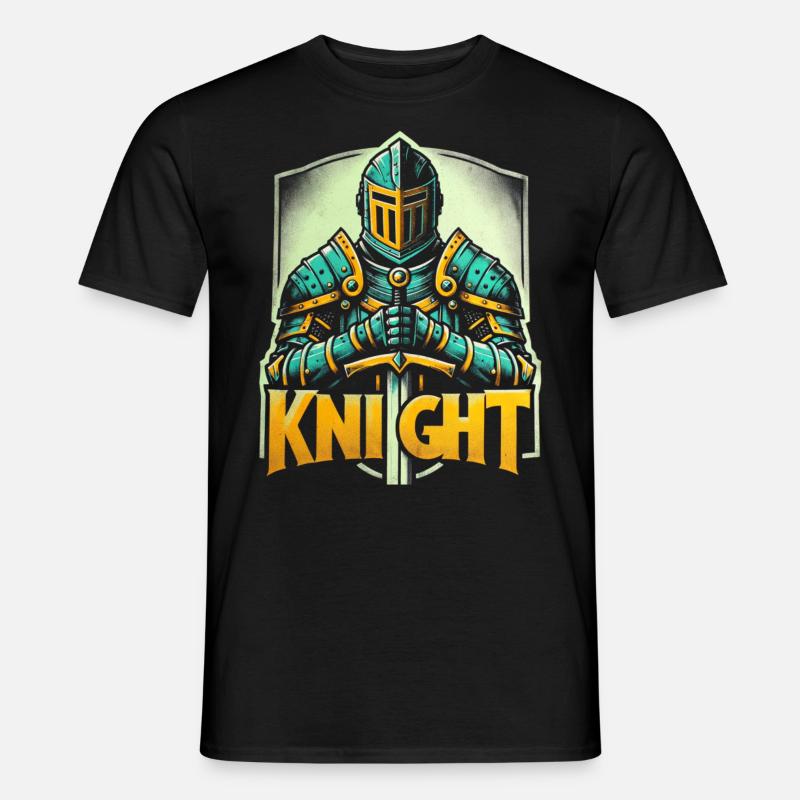 Épée Armure de Chevalier Médiéval - T-shirt homme - noir