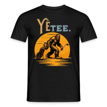 Yeti golfer, here is the Yete! - Men's T-Shirt - black - Front - AI Model Male 178 light (178cm)