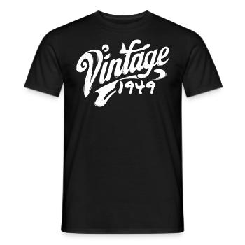 Vintage 1949 Year 1949 Birthday 1949 Retro - Men's T-Shirt - black - Front - AI Model Male 178 light (178cm)