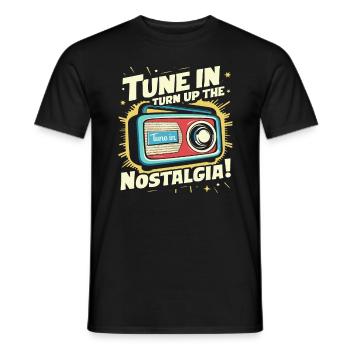 Tune In, Turn Up the Nostalgia with Vintage Radio - Männer T-Shirt - Schwarz - Vorne - AI Model Male 178 light (178cm)