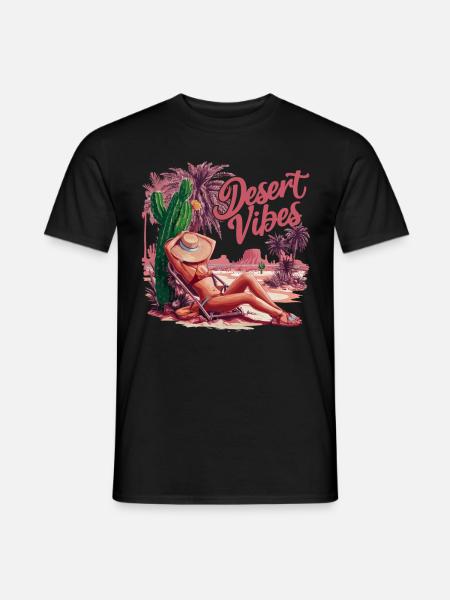 Sunset Desert Vibes Holiday Adventure - Men's T-Shirt - black