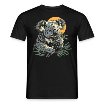 Koala Cute Koala Bear - Men's T-Shirt - black - Front - AI Model Male 178 light (178cm)