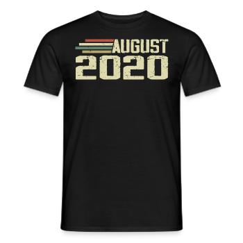 Geboren August 2020 Jubiläum August 2020 Jahrgang - Männer T-Shirt - Schwarz - Vorne - AI Model Male 178 light (178cm)