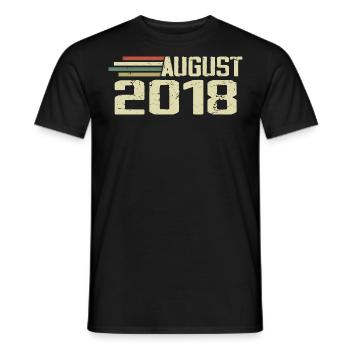 Geboren August 2018 Jubiläum August 2018 Jahrgang - Männer T-Shirt - Schwarz - Vorne - AI Model Male 178 light (178cm)