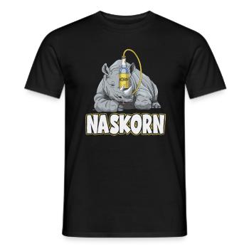 Naskorn Nashorn mit Korn - Männer T-Shirt - Schwarz - Vorne - AI Model Male 178 light (178cm)