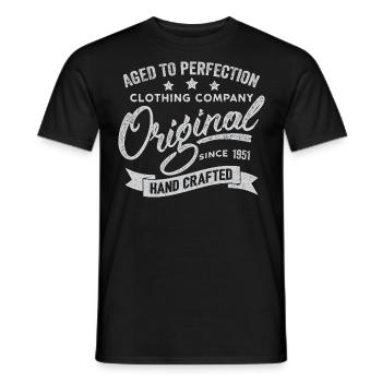Original 1951 Vintage Retro 1951 Birthday 1951 - Men's T-Shirt - black - Front - AI Model Male 178 light (178cm)