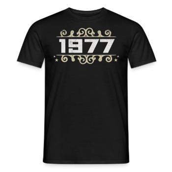 Jahrgang 1977 Retro Geburtstag 1977 Vintage 1977 - Männer T-Shirt - Schwarz - Vorne - AI Model Male 178 light (178cm)