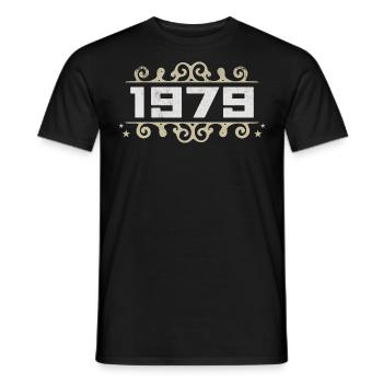 Vintage 1979 Retro Birthday 1979 Vintage 1979 - Men's T-Shirt - black - Front - AI Model Male 178 light (178cm)