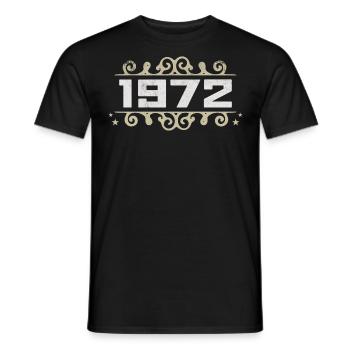 Millésime 1972 Rétro Anniversaire 1972 Millésime 1972 - T-shirt homme - noir - Devant - AI Model Male 178 light (178cm)