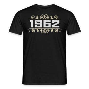 Jahrgang 1962 Retro Geburtstag 1962 Vintage 1962 - Männer T-Shirt - Schwarz - Vorne - AI Model Male 178 light (178cm)