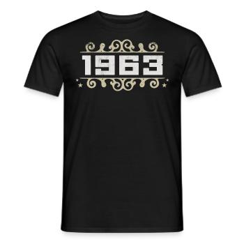 Jahrgang 1963 Retro Geburtstag 1963 Vintage 1963 - Männer T-Shirt - Schwarz - Vorne - AI Model Male 178 light (178cm)