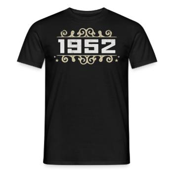 Millésime 1952 Rétro Anniversaire 1952 Millésime 1952 - T-shirt homme - noir - Devant - AI Model Male 178 light (178cm)