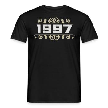 Millésime 1997 Rétro Anniversaire 1997 Millésime 1997 - T-shirt homme - noir - Devant - AI Model Male 178 light (178cm)