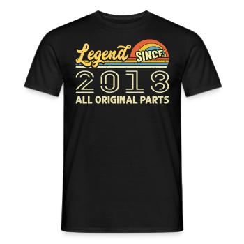 Legendary since 2018 Birthday 2018 Vintage 2018 - Men's T-Shirt - black - Front - AI Model Male 178 light (178cm)