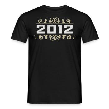 Millésime 2012 Rétro Anniversaire 2012 Millésime 2012 - T-shirt homme - noir - Devant - AI Model Male 178 light (178cm)