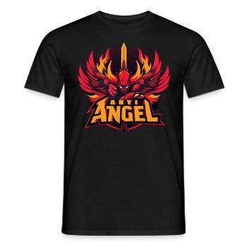 Anti Angel Logo - Men's T-Shirt - black - Front - AI Model Male 178 light (178cm)