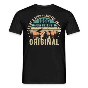 September 1996 Birthday - Legend since September - Men's T-Shirt - black - Front - AI Model Male 178 light (178cm)