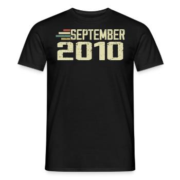 September 2010 Vintage Gift Idea September 2010 - Men's T-Shirt - black - Front - AI Model Male 178 light (178cm)