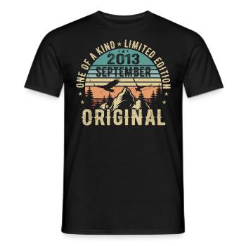 September 2013 Birthday - Legend since September - Men's T-Shirt - black - Front - AI Model Male 178 light (178cm)