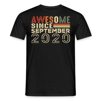 Septembre 2020, cadeau d'anniversaire septembre 2020 - T-shirt homme - noir - Devant - AI Model Male 178 light (178cm)