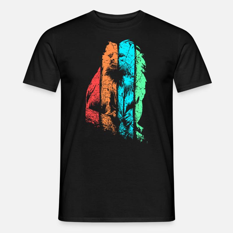 Tamarin Affe Primat - Männer T-Shirt - Schwarz