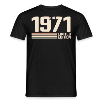 1971 Jahrgang 1971 Geburtstag 1971 Retro 1971 - Männer T-Shirt - Schwarz - Vorne - AI Model Male 178 light (178cm)