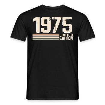 1975 Jahrgang 1975 Geburtstag 1975 Retro 1975 - Männer T-Shirt - Schwarz - Vorne - AI Model Male 178 light (178cm)
