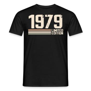 1979 Jahrgang 1979 Geburtstag 1979 Retro 1979 - Männer T-Shirt - Schwarz - Vorne - AI Model Male 178 light (178cm)