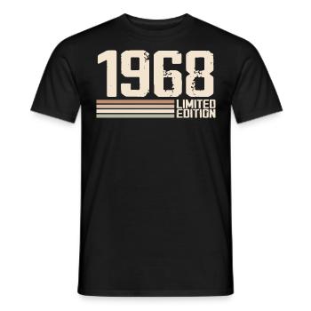 1968 Millésime 1968 Anniversaire 1968 Rétro 1968 - T-shirt homme - noir - Devant - AI Model Male 178 light (178cm)