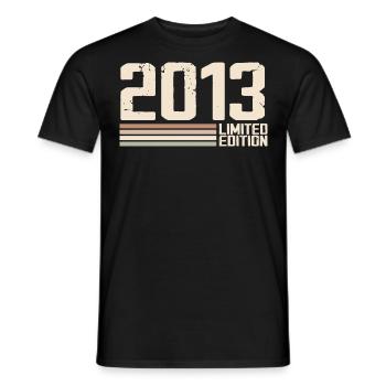 2013 Jahrgang 2013 Geburtstag 2013 Retro 2013 - Männer T-Shirt - Schwarz - Vorne - AI Model Male 178 light (178cm)